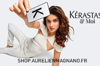 KERSATSE ET MOI DANS VOTRE SALON DE COIFFURE AURELIEN MAGNANO ENCOURAGE VOTRE LOYAUTE ET LA BEAUTE DE VOTRE CHEVELURE votre carte de fidélité se digitalise en programme de fidélité numérique