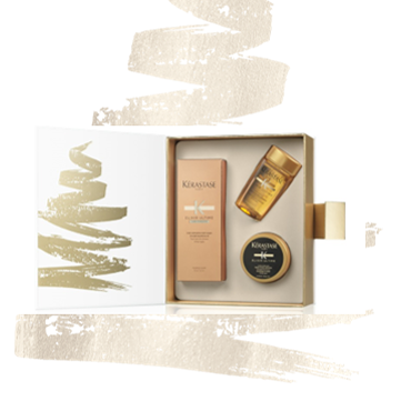 Coffret de noël de kerastase elixir - aurelien magnano - salon de coiffure MONTAUBAN