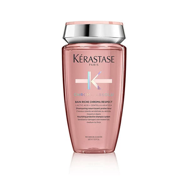 Chroma Absolu | KERASTASE Shampooing Bain Riche Chroma Respect Shampoing Nourrissant Protecteur pour cheveux colorés sensibilisés ou abîmés, normaux à épais