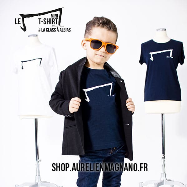 Le mini M tee-shirt Aurelien Magnano evan ambassadeur du mini M Tee-shirt sur shop.aurelienmagnano.fr