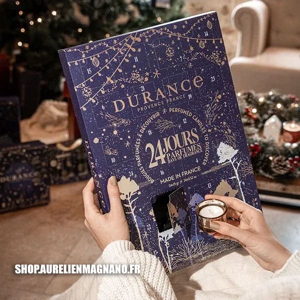 le calendrier de l'avant de bougies parfumée Durance 2022 pour les fêtes de noel acheter-en-ligne-calendrier-de-l-avent-durance-bougie