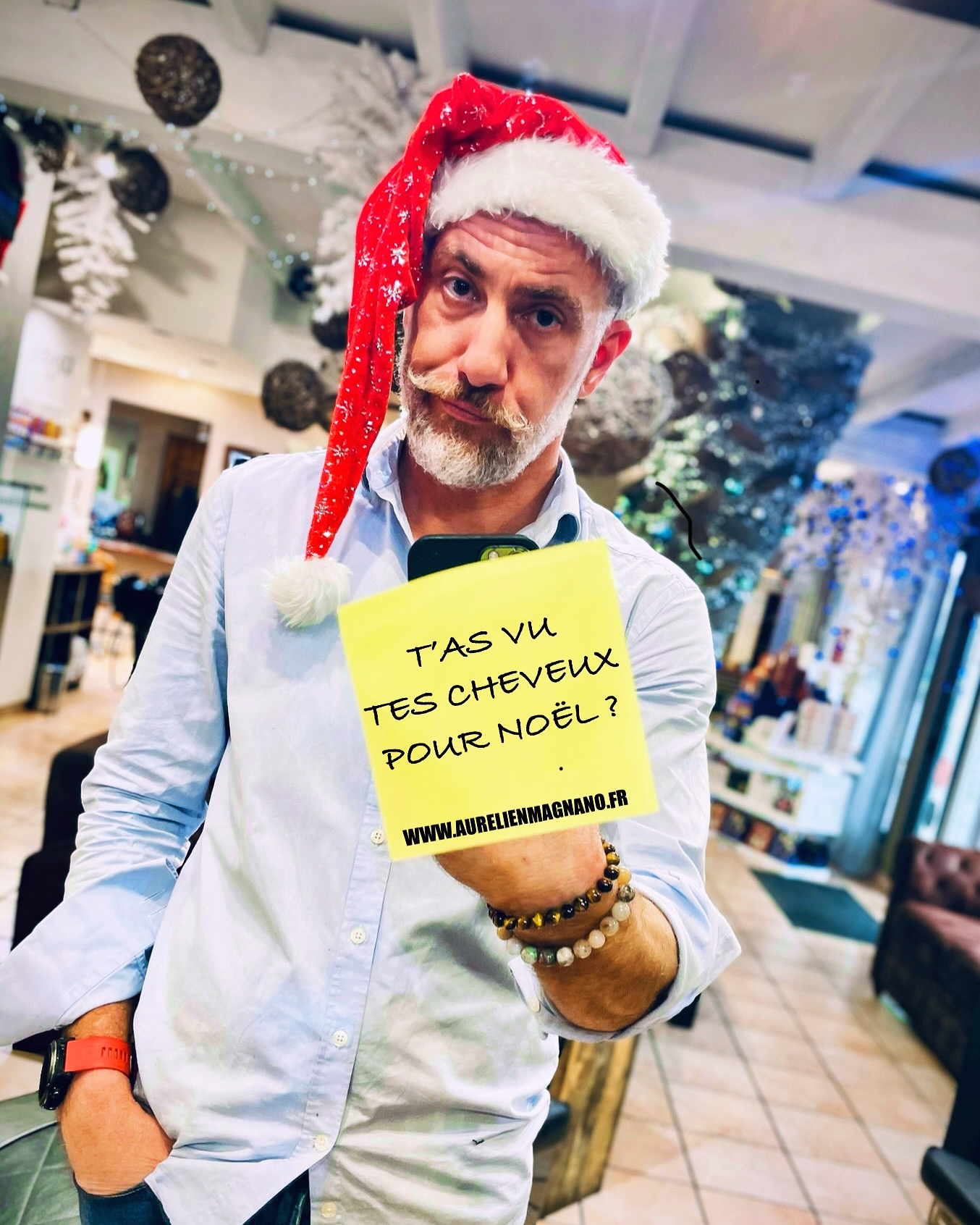 le coiffeur barbier de montauban Aurelien Magnano à noel