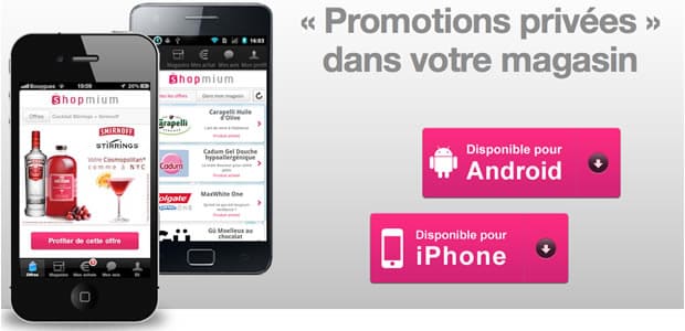 Telechargez l'application Shopmium sur iphone ou android