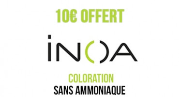 Experimentez la coloration professionnelle sans ammoniaque INOA - aux huiles - profitez d'un offre de 10€  de remboursement chez votre coiffeur et coloriste Aurelien Magnano Montauban