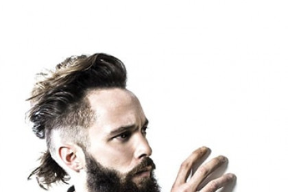 "Ré" Barbouze et hair cut-barbe et coupe de cheveux pour homme-volontairement barbu vintage extrême, pour une opposition élégance/tattoo-Collection-coiffure-coiffeur-aurelien-magnano-barbier-barbershop- IMPERCEPTIBLE HOMME 2014-2015 ©AurelienMagnanoStudios